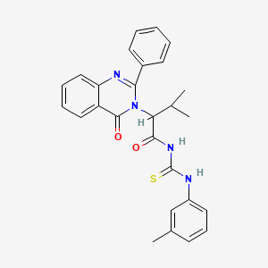 1-(3-Methyl-2-(4-oxo-2-phenyl-3,4-dihydro-3-quinazolinyl)butyryl)-3-(m-tolyl)-2-thiourea