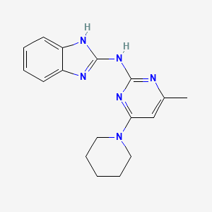 N-[4-Methyl-6-(piperidin-1-yl)pyrimidin-2-yl]-1H-benzimidazol-2-amine