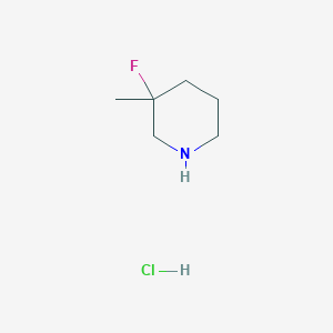 molecular formula C6H13ClFN B1447389 3-氟-3-甲基哌啶盐酸盐 CAS No. 1820650-42-7