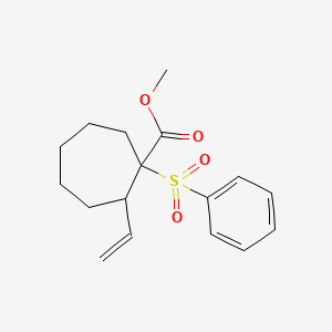 Methyl 1-(benzenesulfonyl)-2-ethenylcycloheptane-1-carboxylate