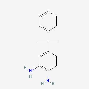 molecular formula C15H18N2 B14473911 4-(2-Phenylpropan-2-yl)benzene-1,2-diamine CAS No. 66011-44-7