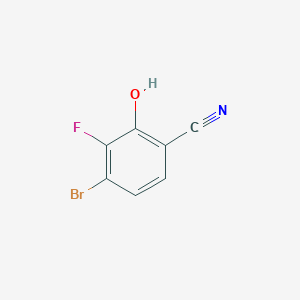 molecular formula C7H3BrFNO B1447393 4-溴-3-氟-2-羟基苯甲腈 CAS No. 1807145-00-1