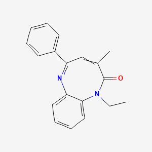 (5E)-1-Ethyl-3-methyl-5-phenyl-1,6-benzodiazocin-2(1H)-one