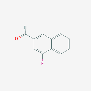 molecular formula C11H7FO B1447399 4-氟萘-2-甲醛 CAS No. 1261783-61-2