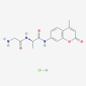 molecular formula C15H18ClN3O4 B1447401 H-Gly-Ala-AMC . HCl CAS No. 201852-69-9