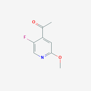 molecular formula C8H8FNO2 B1447402 1-(5-Fluoro-2-methoxypyridin-4-yl)ethanone CAS No. 1256792-13-8