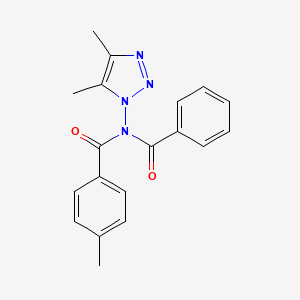 N-Benzoyl-N-(4,5-dimethyl-1H-1,2,3-triazol-1-yl)-4-methylbenzamide