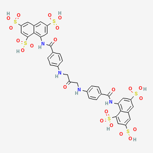 8,8'-[(2-Oxopropane-1,3-diyl)bis(azanediyl-4,1-phenylenecarbonylazanediyl)]di(naphthalene-1,3,6-trisulfonic acid)