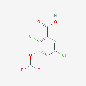 molecular formula C8H4Cl2F2O3 B1447414 2,5-Dichloro-3-(difluoromethoxy)benzoic acid CAS No. 1806275-57-9