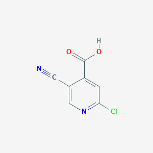 molecular formula C7H3ClN2O2 B1447427 2-氯-5-氰基异烟酸 CAS No. 1638361-41-7