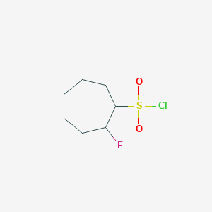 molecular formula C7H12ClFO2S B1447437 2-氟环庚烷-1-磺酰氯 CAS No. 1803594-26-4