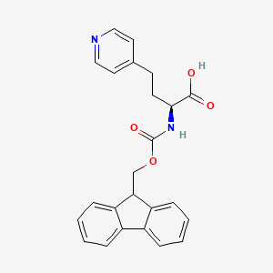 molecular formula C24H22N2O4 B1447457 (S)-2-(9H-芴-9-基甲氧羰氨基)-4-吡啶-4-基丁酸 CAS No. 273222-04-1