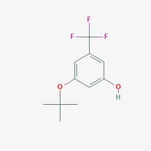 B1447463 3-(Tert-butoxy)-5-(trifluoromethyl)phenol CAS No. 1243450-56-7