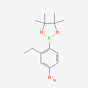 molecular formula C14H21BO3 B1447468 3-Ethyl-4-(4,4,5,5-tetramethyl-1,3,2-dioxaborolan-2-YL)phenol CAS No. 1905413-57-1