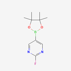 molecular formula C10H14BFN2O2 B1447477 2-氟-5-(4,4,5,5-四甲基-1,3,2-二氧杂硼环-2-基)嘧啶 CAS No. 1352796-65-6