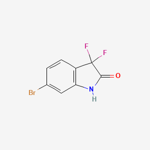 molecular formula C8H4BrF2NO B1447479 6-溴-3,3-二氟吲哚啉-2-酮 CAS No. 1393532-37-0