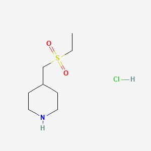 molecular formula C8H18ClNO2S B1447488 4-[(Ethanesulfonyl)methyl]piperidine hydrochloride CAS No. 1864064-64-1
