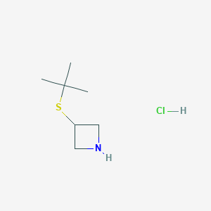 molecular formula C7H16ClNS B1447489 3-(Tert-butylsulfanyl)azetidine hydrochloride CAS No. 1864062-16-7