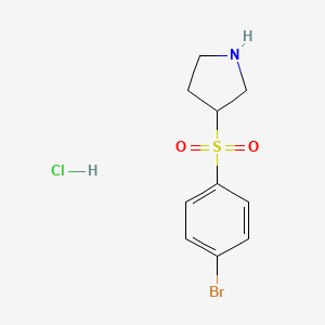 B1447491 3-[(4-Bromophenyl)sulfonyl]pyrrolidine hydrochloride CAS No. 1864016-64-7