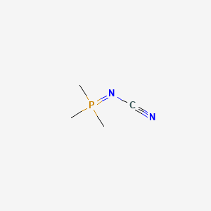 molecular formula C4H9N2P B14474915 Cyanamide, (trimethylphosphoranylidene)- CAS No. 66055-10-5