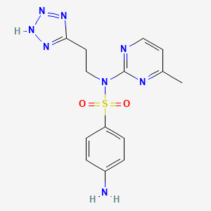 4-Amino-N-(4-methyl-2-pyrimidinyl)-N-(2-(1H-tetrazol-5-yl)ethyl)benzenesulfonamide