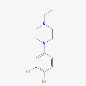 molecular formula C12H16BrClN2 B1447498 1-(4-溴-3-氯苯基)-4-乙基哌嗪 CAS No. 1426958-32-8