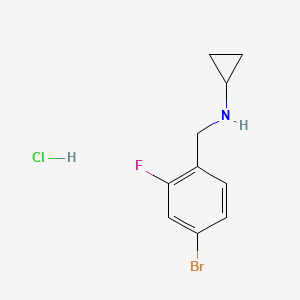 molecular formula C10H12BrClFN B1447499 N-(4-Bromo-2-fluorobenzyl)cyclopropanamine HCl CAS No. 1400645-37-5