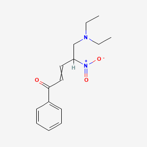 molecular formula C15H20N2O3 B14474990 5-(Diethylamino)-4-nitro-1-phenylpent-2-en-1-one CAS No. 65462-42-2