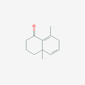 molecular formula C12H16O B14474998 4a,8-Dimethyl-3,4,4a,7-tetrahydronaphthalen-1(2H)-one CAS No. 66274-28-0