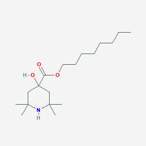 molecular formula C18H35NO3 B14475011 Octyl 4-hydroxy-2,2,6,6-tetramethylpiperidine-4-carboxylate CAS No. 65402-63-3