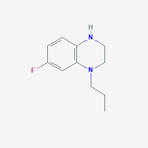 molecular formula C11H15FN2 B1447503 7-Fluoro-1-propyl-1,2,3,4-tetrahydroquinoxaline CAS No. 1538546-37-0