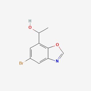 molecular formula C9H8BrNO2 B1447505 1-(5-Bromo-1,3-benzoxazol-7-yl)ethan-1-ol CAS No. 1225879-57-1