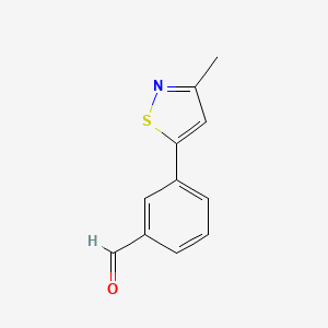 molecular formula C11H9NOS B1447512 3-(3-Methyl-isothiazol-5-yl)-benzaldehyde CAS No. 1401522-01-7