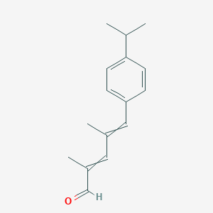 molecular formula C16H20O B14475122 2,4-Dimethyl-5-[4-(propan-2-yl)phenyl]penta-2,4-dienal CAS No. 65323-50-4