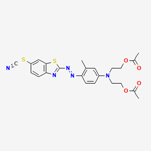 Thiocyanic acid, 2-[[4-[bis[2-(acetyloxy)ethyl]amino]-2-methylphenyl]azo]-6-benzothiazolyl ester