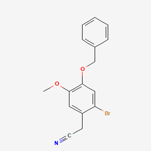 molecular formula C16H14BrNO2 B14475154 [4-(Benzyloxy)-2-bromo-5-methoxyphenyl]acetonitrile CAS No. 65341-83-5