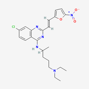 Quinazoline, 7-chloro-4-(4-(diethylamino)-1-methylbutylamino)-2-(2-(5-nitrofuryl)vinyl)-