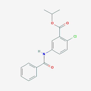 B144752 Benzoic acid, 5-(benzoylamino)-2-chloro-, 1-methylethyl ester CAS No. 135813-46-6