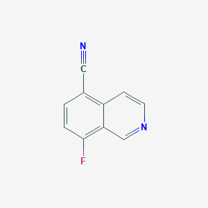 molecular formula C10H5FN2 B1447520 8-氟异喹啉-5-碳腈 CAS No. 1368344-45-9