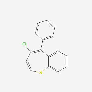 molecular formula C16H11ClS B14475200 4-Chloro-5-phenyl-1-benzothiepine CAS No. 66769-01-5