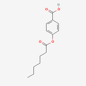 molecular formula C14H18O4 B14475218 4-(Heptanoyloxy)benzoic acid CAS No. 70973-86-3