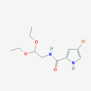 molecular formula C11H17BrN2O3 B1447522 4-溴-N-(2,2-二乙氧基乙基)-1H-吡咯-2-甲酰胺 CAS No. 1501196-59-3