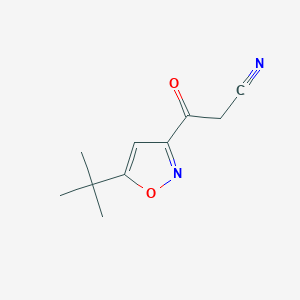 molecular formula C10H12N2O2 B1447526 3-(5-叔丁基-异恶唑-3-基)-3-氧代丙腈 CAS No. 1423915-00-7
