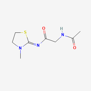 2-Acetamido-N-(3-methyl-2-thiazolidinylidene)acetamide