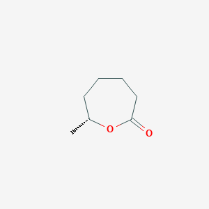 molecular formula C7H12O2 B14475273 2-Oxepanone, 7-methyl-, (7R)- CAS No. 69765-34-0