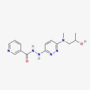 Nicotinic acid, 2-(6-((2-hydroxypropyl)methylamino)-3-pyridazinyl)hydrazide