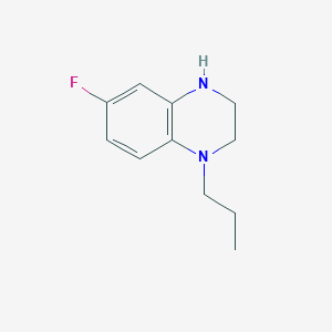 molecular formula C11H15FN2 B1447529 6-氟-1-丙基-1,2,3,4-四氢喹喔啉 CAS No. 1506367-83-4