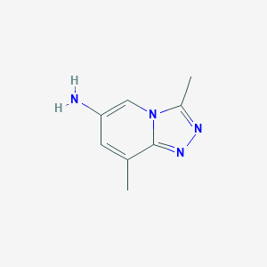 molecular formula C8H10N4 B1447531 3,8-二甲基-[1,2,4]三唑并[4,3-a]吡啶-6-胺 CAS No. 1215932-77-6