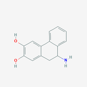 molecular formula C14H13NO2 B14475311 9-Amino-9,10-dihydrophenanthrene-2,3-diol CAS No. 65647-10-1