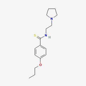 4-propoxy-N-(2-pyrrolidin-1-ylethyl)benzenecarbothioamide